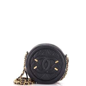 Chanel Filigree Round Clutch With Chain #243938C26B
